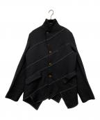 BLACK COMME des GARCONSブラックコムデギャルソン）の古着「アシンメトリージャケット」｜ブラック