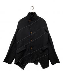 BLACK COMME des GARCONS（ブラックコムデギャルソン）の古着「アシンメトリージャケット」｜ブラック