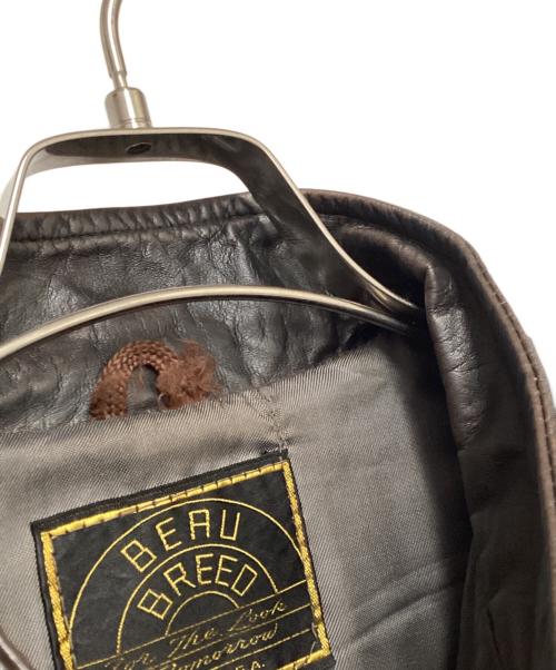 BEAU BREED（ボーブリード）BEAU BREED (ボーブリード) BEAU BREED　レザージャケット ブラウン サイズ:SIZE 40の古着・服飾アイテム