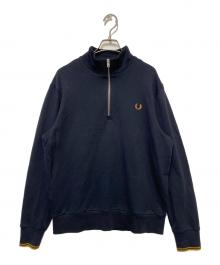 FRED PERRY（フレッドペリー）の古着「FRED PERRY　ハーフジップスウェット」｜ネイビー