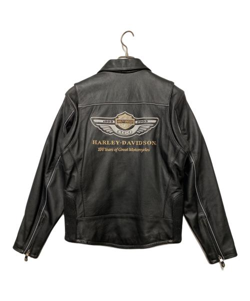 HARLEY-DAVIDSON（ハーレーダビッドソン）HARLEY-DAVIDSON (ハーレーダビッドソン) レザージャケット ブラック サイズ:Sの古着・服飾アイテム