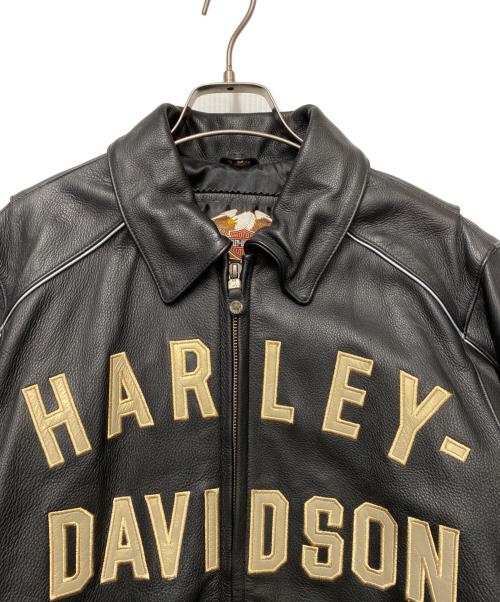 HARLEY-DAVIDSON（ハーレーダビッドソン）HARLEY-DAVIDSON (ハーレーダビッドソン) レザージャケット ブラック サイズ:Sの古着・服飾アイテム