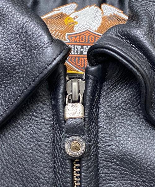 HARLEY-DAVIDSON（ハーレーダビッドソン）HARLEY-DAVIDSON (ハーレーダビッドソン) レザージャケット ブラック サイズ:Sの古着・服飾アイテム