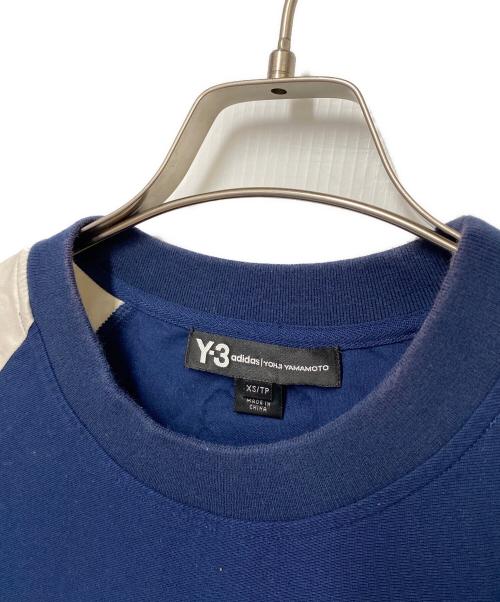 Y-3（ワイスリー）Y-3 (ワイスリー) 半袖カットソー ネイビー×ベージュ サイズ:XSの古着・服飾アイテム