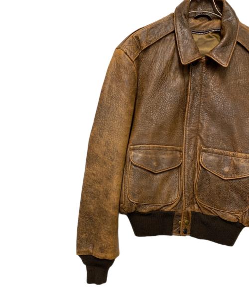 Schott（ショット）Schott (ショット) Schott　レザーフライトジャケット ブラウン サイズ:SIZE46（L相当）の古着・服飾アイテム
