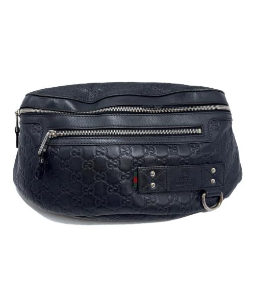 GUCCI（グッチ）GUCCI (グッチ) GUCCI　シェリーライン　ボディバッグ ブラックの古着・服飾アイテム