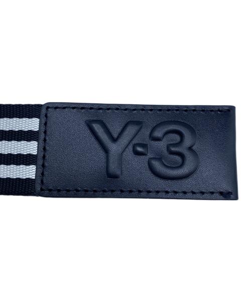 Y-3（ワイスリー）Y-3 (ワイスリー) ラインベルト ホワイト×ブラックの古着・服飾アイテム