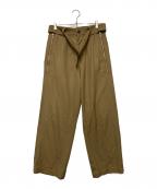DRIES VAN NOTENドリスヴァンノッテン）の古着「DRIES VAN NOTEN　ウール混ジップスラックス」｜カーキ