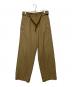 DRIES VAN NOTEN（ドリスヴァンノッテン）の古着「DRIES VAN NOTEN　ウール混ジップスラックス」｜カーキ