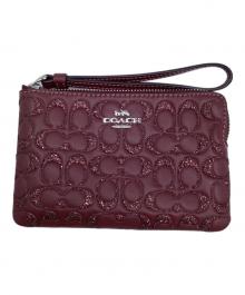 COACH（コーチ）の古着「COACH　ポーチ」｜ワインレッド