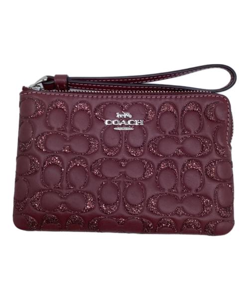 COACH（コーチ）COACH (コーチ) COACH　ポーチ ワインレッドの古着・服飾アイテム