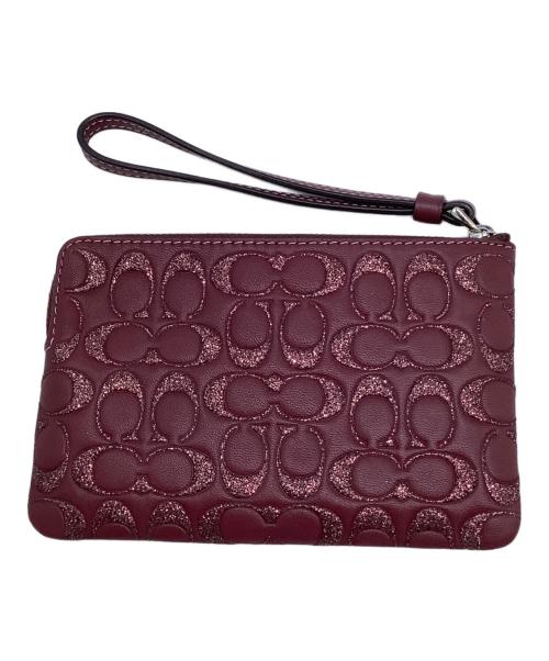 COACH（コーチ）COACH (コーチ) COACH　ポーチ ワインレッドの古着・服飾アイテム