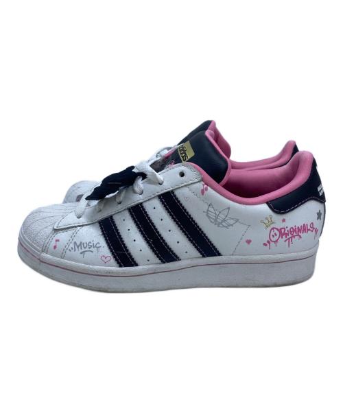 adidas（アディダス）adidas (アディダス) Sanrio (サンリオ) adidas×sanrio スニーカー ホワイト×ピンク サイズ:22.5の古着・服飾アイテム