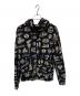 Hysteric Glamour（ヒステリックグラマー）の古着「総柄ジップパーカー」｜ブラック