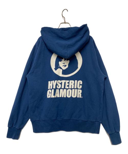 Hysteric Glamour（ヒステリックグラマー）Hysteric Glamour (ヒステリックグラマー) Hysteric Glamour　ジップパーカー ブルー サイズ:Lの古着・服飾アイテム