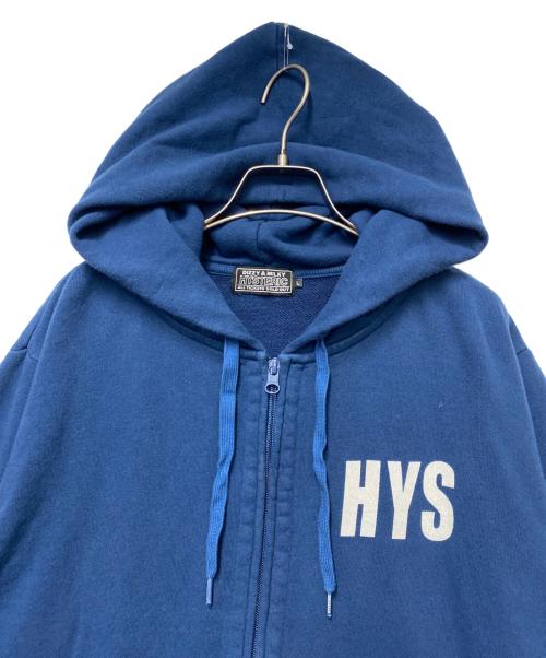 Hysteric Glamour（ヒステリックグラマー）Hysteric Glamour (ヒステリックグラマー) Hysteric Glamour　ジップパーカー ブルー サイズ:Lの古着・服飾アイテム