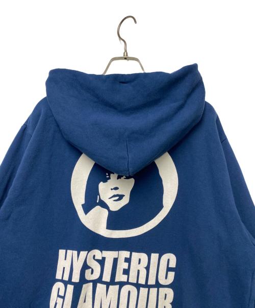 Hysteric Glamour（ヒステリックグラマー）Hysteric Glamour (ヒステリックグラマー) Hysteric Glamour　ジップパーカー ブルー サイズ:Lの古着・服飾アイテム