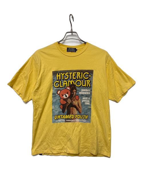 Hysteric Glamour（ヒステリックグラマー）Hysteric Glamour (ヒステリックグラマー) プリントTシャツ イエロー サイズ:Lの古着・服飾アイテム