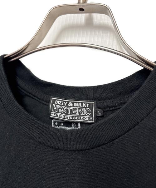 Hysteric Glamour（ヒステリックグラマー）Hysteric Glamour (ヒステリックグラマー) プリントTシャツ ブラック サイズ:Lの古着・服飾アイテム