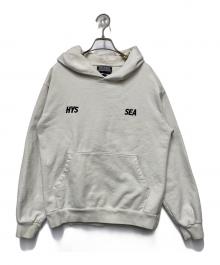 Hysteric Glamour×WIND AND SEA（ヒステリックグラマー×ウィンダンシー）の古着「Hysteric Glamour×WIND AND SEA　プルオーバーパーカー」｜ホワイト