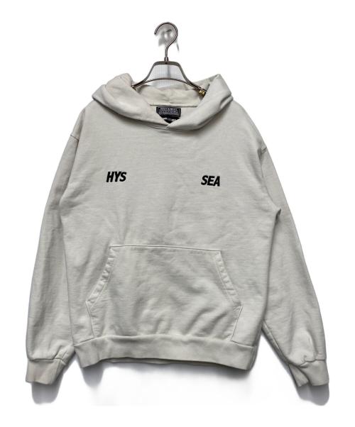 Hysteric Glamour（ヒステリックグラマー）Hysteric Glamour (ヒステリックグラマー) WIND AND SEA (ウィンダンシー) Hysteric Glamour×WIND AND SEA　プルオーバーパーカー ホワイト サイズ:Lの古着・服飾アイテム