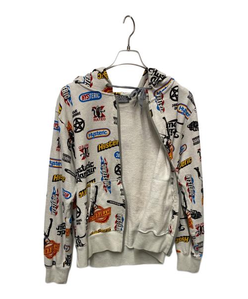 Hysteric Glamour（ヒステリックグラマー）Hysteric Glamour (ヒステリックグラマー) ジップパーカー グレー サイズ:Lの古着・服飾アイテム