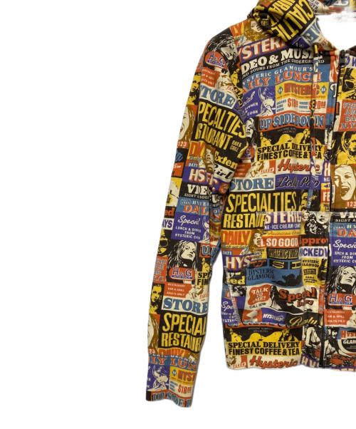 Hysteric Glamour（ヒステリックグラマー）Hysteric Glamour (ヒステリックグラマー) Hysteric Glamour　総柄ジップパーカー マルチカラー サイズ:FREEの古着・服飾アイテム