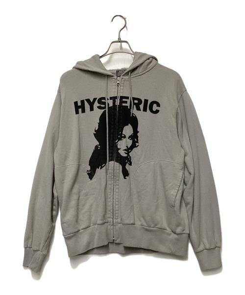 Hysteric Glamour（ヒステリックグラマー）Hysteric Glamour (ヒステリックグラマー) ジップパーカー グレー サイズ:XLの古着・服飾アイテム