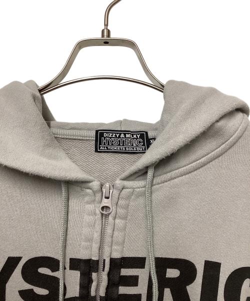 Hysteric Glamour（ヒステリックグラマー）Hysteric Glamour (ヒステリックグラマー) ジップパーカー グレー サイズ:XLの古着・服飾アイテム