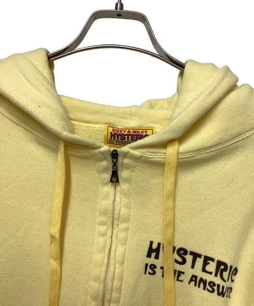 Hysteric Glamour（ヒステリックグラマー）Hysteric Glamour (ヒステリックグラマー) ジップパーカー イエロー サイズ:Freeの古着・服飾アイテム
