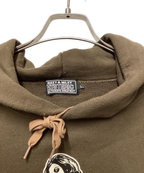 Hysteric Glamour（ヒステリックグラマー）Hysteric Glamour (ヒステリックグラマー) Hysteric Glamour　プルオーバーパーカー ブラウン サイズ:Lの古着・服飾アイテム