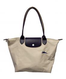 LONGCHAMP（ロンシャン）の古着「トートバッグ」｜ベージュ×ホワイト
