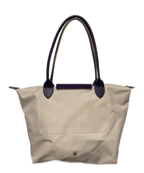 LONGCHAMP（ロンシャン）LONGCHAMP (ロンシャン) トートバッグ ベージュ×ホワイトの古着・服飾アイテム