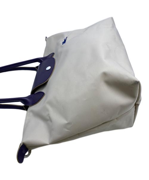 LONGCHAMP（ロンシャン）LONGCHAMP (ロンシャン) トートバッグ ベージュ×ホワイトの古着・服飾アイテム