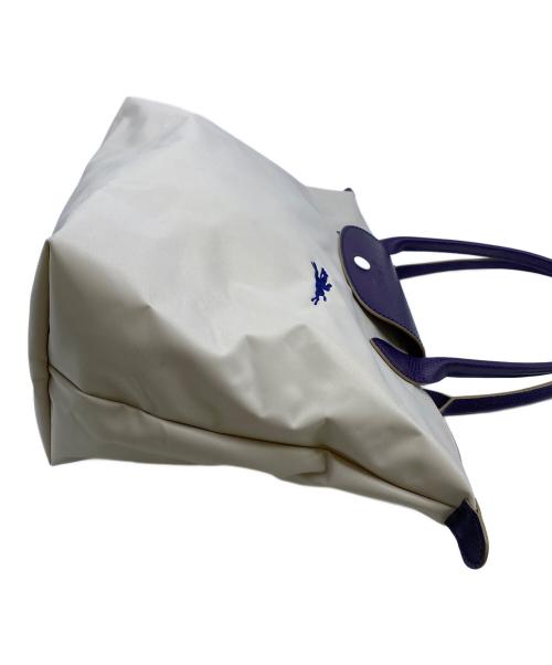 LONGCHAMP（ロンシャン）LONGCHAMP (ロンシャン) トートバッグ ベージュ×ホワイトの古着・服飾アイテム