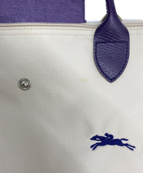 LONGCHAMP（ロンシャン）LONGCHAMP (ロンシャン) トートバッグ ベージュ×ホワイトの古着・服飾アイテム