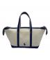 RALPH LAUREN (ラルフローレン) ハンドバッグ ホワイト×ブルー：10000円