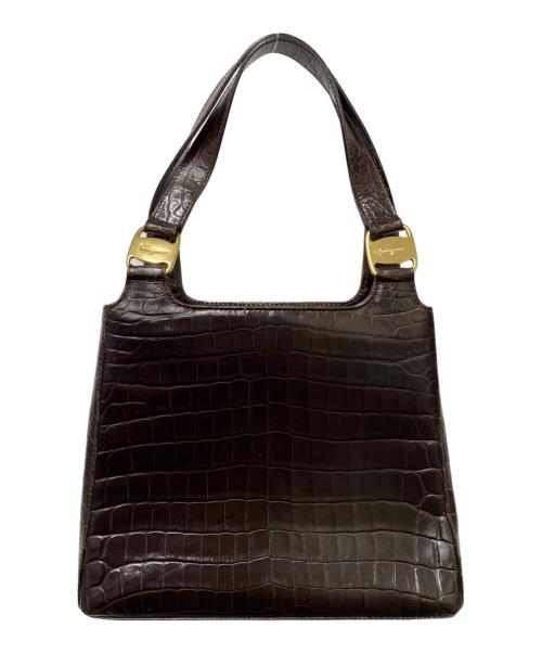Salvatore Ferragamo（サルヴァトーレ フェラガモ）Salvatore Ferragamo (サルヴァトーレ フェラガモ) Salvatore Ferragamo　ハンドバッグ ブラウンの古着・服飾アイテム
