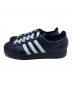 adidas (アディダス) スニーカー ブラック×ホワイト サイズ:US101/2：6000円