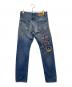 Hysteric Glamour (ヒステリックグラマー) Hysteric Glamour　ステッカー プリント スリム ストレート デニム パンツ インディゴ サイズ:73.5（W29）：18000円