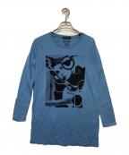 Hysteric Glamourヒステリックグラマー）の古着「Hysteric Glamour　プリントTシャツ」｜ブルー