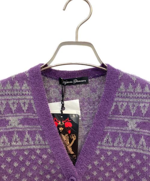 Hysteric Glamour（ヒステリックグラマー）Hysteric Glamour (ヒステリックグラマー) Hysteric Glamour キャット カーディガン パープル サイズ:FREE 未使用品の古着・服飾アイテム