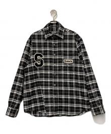 Hysteric Glamour×WIND AND SEA（ヒステリックグラマー×ウィンダンシー）の古着「長袖シャツ」｜ホワイト×ブラック