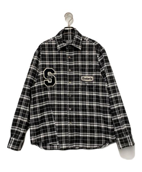 Hysteric Glamour（ヒステリックグラマー）Hysteric Glamour (ヒステリックグラマー) WIND AND SEA (ウィンダンシー) 長袖シャツ ホワイト×ブラック サイズ:Mの古着・服飾アイテム