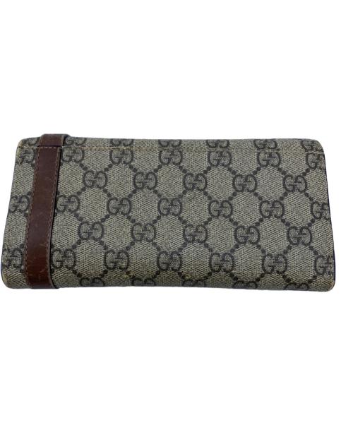 GUCCI（グッチ）GUCCI (グッチ) GUCCI　長財布 グレー×ブラウンの古着・服飾アイテム