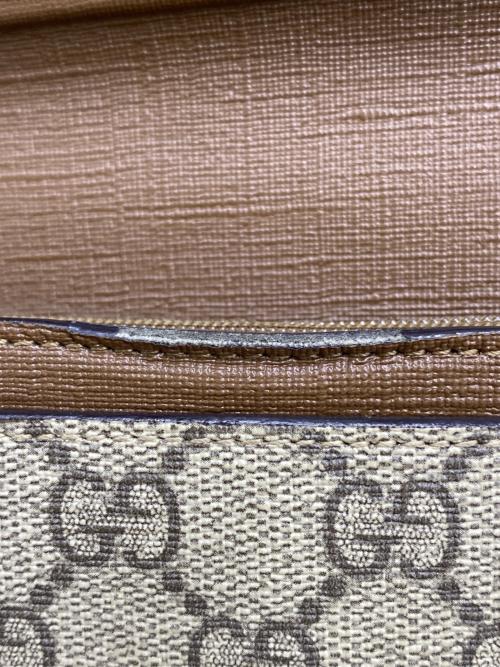 GUCCI（グッチ）GUCCI (グッチ) GUCCI　長財布 グレー×ブラウンの古着・服飾アイテム
