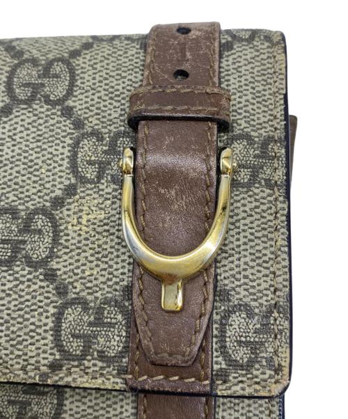 GUCCI（グッチ）GUCCI (グッチ) GUCCI　長財布 グレー×ブラウンの古着・服飾アイテム