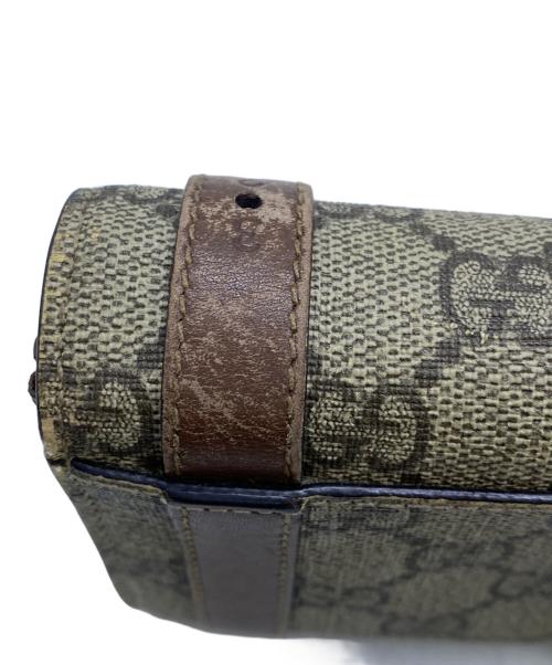 GUCCI（グッチ）GUCCI (グッチ) GUCCI　長財布 グレー×ブラウンの古着・服飾アイテム
