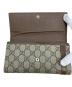 中古・古着 GUCCI (グッチ) GUCCI　長財布 グレー×ブラウン：6000円