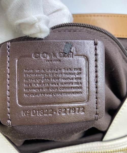 COACH（コーチ）COACH (コーチ) ハンドバッグ ベージュ×ホワイトの古着・服飾アイテム